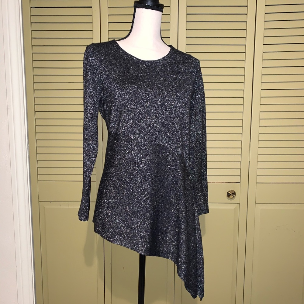 🎉 🎈 Alfani Asymetrical Metallic Sweater EUC!!!